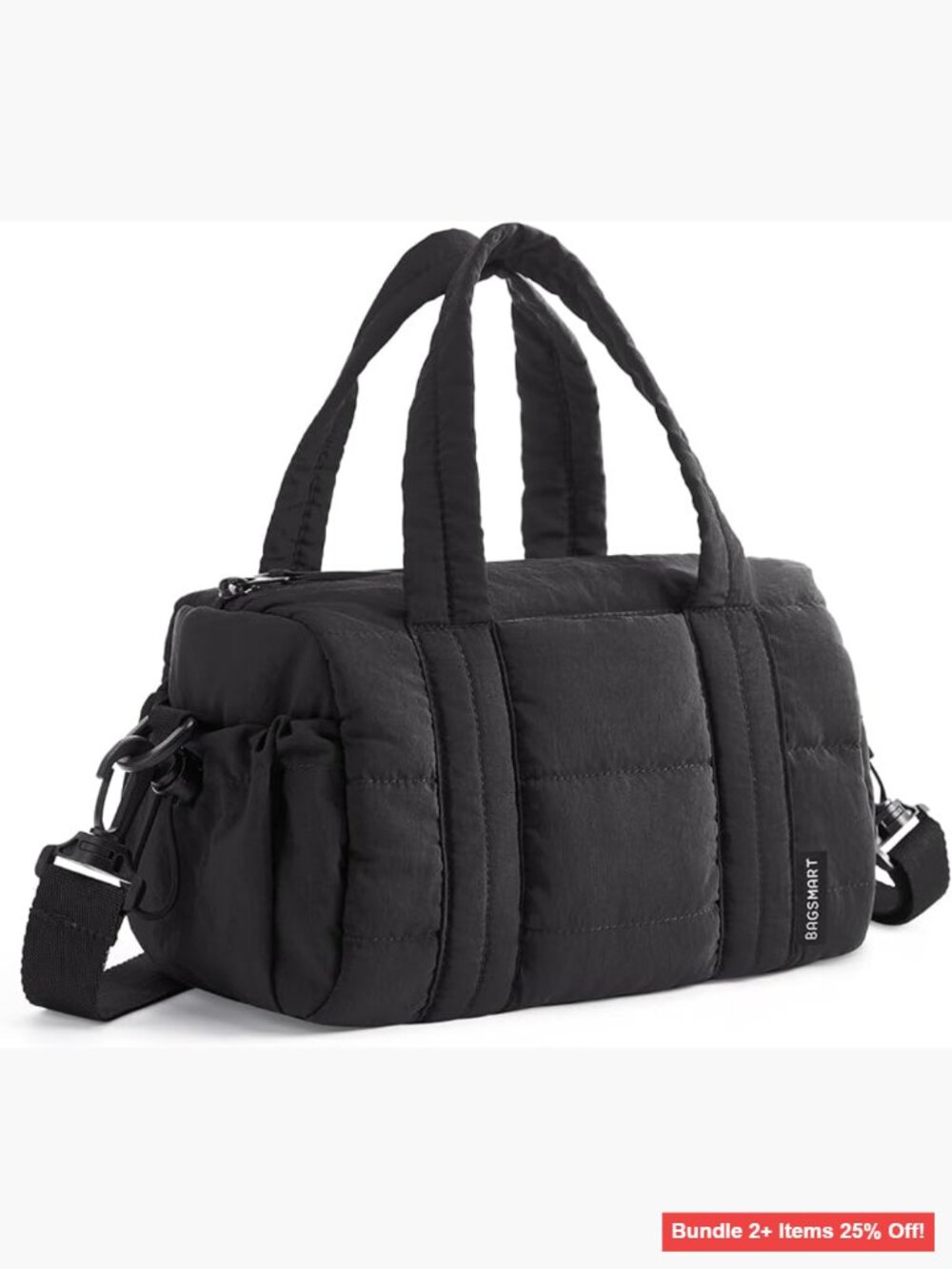 Mini Crossbody Gym Bag 5L Quilted Polyester Detachable Strap